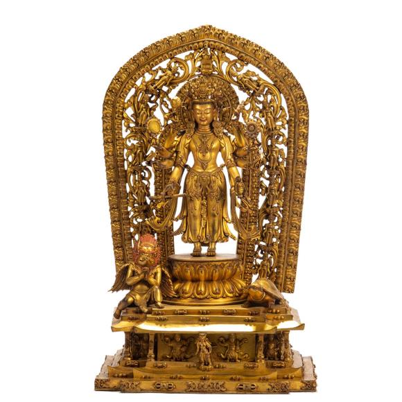 Eden Fine Antiques Galleries LLCA CHINESE GILT BRONZE BUDDHIST STATUE