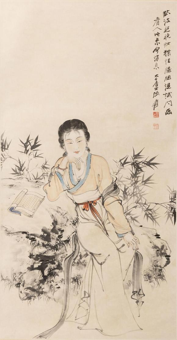 大阪美術(shù)商會(huì)|2026年大美會(huì)第三十六回夏季藝術(shù)品拍賣會(huì)張大千 仕女待春