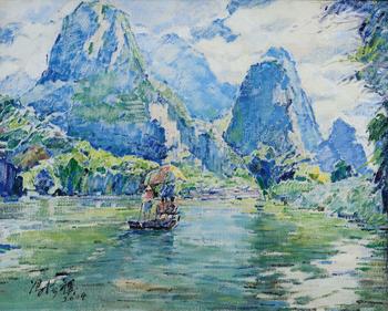 ?馮法祀???FENG FASI   (1914-2009) 漓江山水