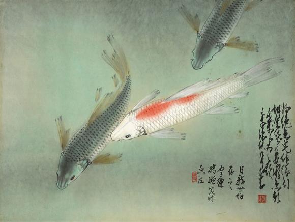 華藝國際|華藝2026春季拍賣會(huì)林湖奎（b.1945） 趙少昂、陳厚練題 妙絕魚兒作隊(duì)行
