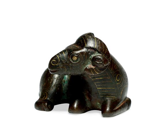 華藝國際|華藝2026春季拍賣會(huì)明  銅錯(cuò)金羊鎮(zhèn)