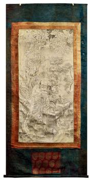17世紀(jì)  仿宋劉松年羅漢圖白描羅漢唐卡