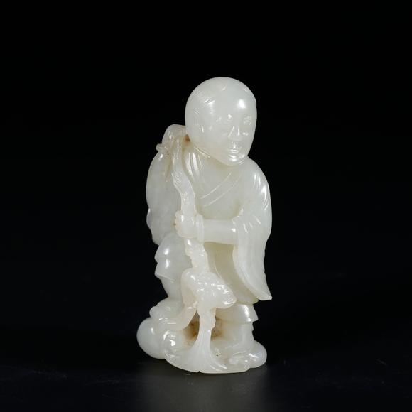 千葉大和|東瀛集珍--骨董珍品八月春季拍賣會(huì) 第一回和田玉雕劉海戲金蟾形擺件