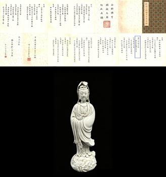 明代 何朝宗款 德化窯觀音造像