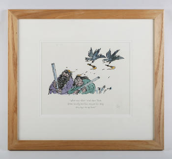 Quentin Blake (British b.1932) - ‘”What was that?” cried Mrs Twit. “Some beastly bird has dropped his dirty droppings on my head!”’; ‘If a crea
