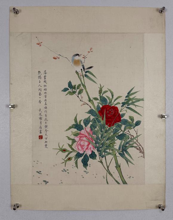 東京新日本|東京新日本拍賣第93回現(xiàn)場暨第75回網(wǎng)絡(luò)同步拍賣謝月梅 花鳥図 絹本鏡片
