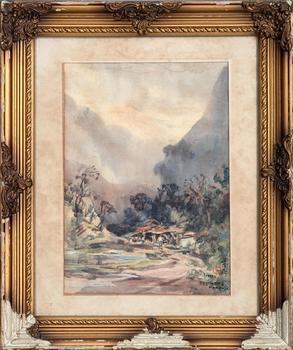 藍(lán)蔭鼎〈臺(tái)灣風(fēng)景〉鏡框