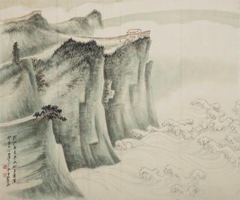 孫雲(yún)生〈錦江春色〉紙本