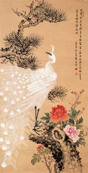 高逸鴻〈孔雀圖〉立軸