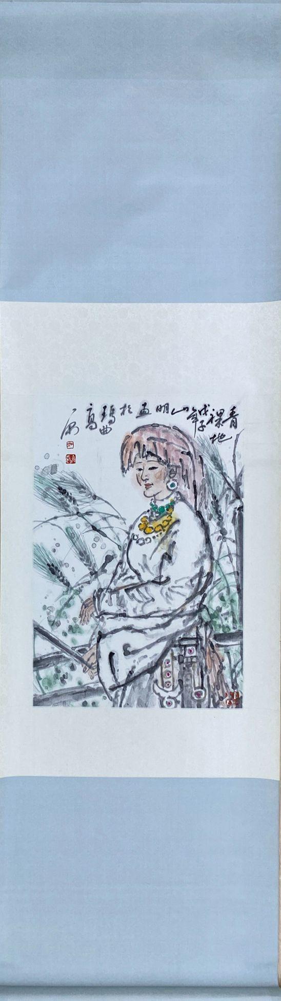 日本松町古美|銀竹凝輝?蕓術(shù)品オークション吳山明 青稞地