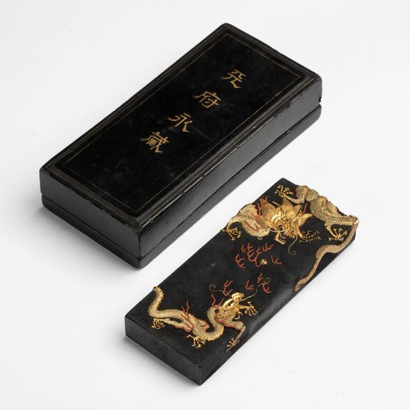 中国骨董元白磁辰砂鳳凰紋玉璧足壺
