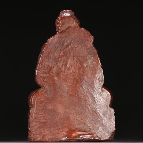 石？玉？の中国的置物　瓢箪に鼠　中国美術　5cm強　26g BA265 中国古玩 玉石彫刻細工 仙女 煎茶 床飾 置物 石？玉？の中国的