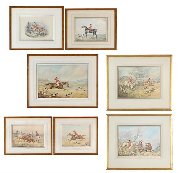 DreweattsHENRY ALKEN THE ELDER (BRITISH 1774-1850), A COLLECTION OF SEVEN HUNTING SCENES