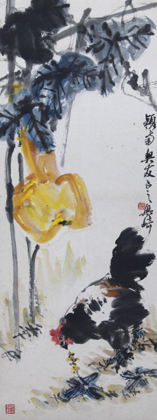 東京SAKURA拍賣（櫻花拍賣）梁崎 福祿大吉 周穎南上款