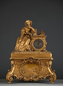 A gilt bronze Louis-Philippe clock ‘Elegant Lady’…