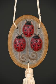 Argy Rousseau: pendant ‘ladybugs’ in pate de verre…