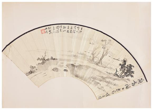 三杉美術(shù)錢瘦鐵 江邊小景