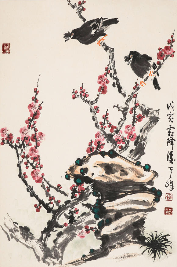 中鴻信孫其峰 （1920-2023） 梅花雙禽