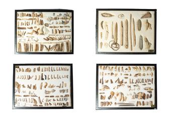 Ca. late 19th - early 20th century AD. >
A collection comprising three framed groups of tradition