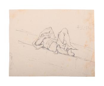 GEORGE CHINNERY (BRITISH 1774-1852), STUDY OF A RESTING FIGURE