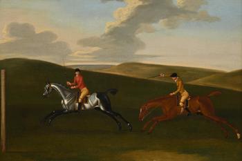 JAMES SEYMOUR (BRITISH CIRCA 1702-1752), A MATCH ON THE DOWNS