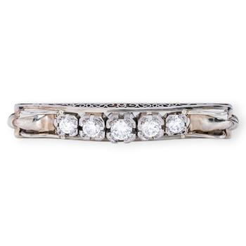 Brosche mit Brillantbesatz ca. 1,7 ct