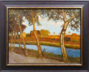 Otto Modersohn (Soest 1865 - Fischerhude 1943). Moor Ditch.