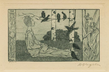 Heinrich Vogeler (Bremen 1872 - Karaganda/Sibirien 1942). Seven Etchings.