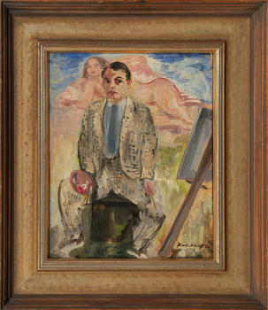 Wilhelm Kohlhoff (Berlin 1893 - Schweinfurt 1971). Selfportrait with modell.