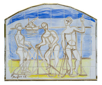 Eduard Bargheer (Hamburg 1901 - Hamburg 1979). Fishermen.