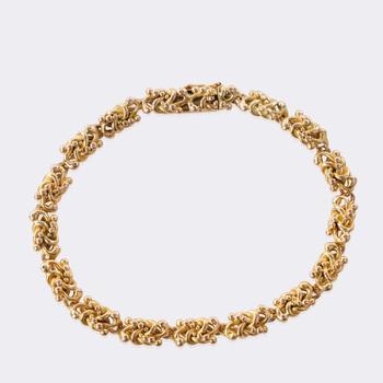 Evald Nielsen (Stubbek?bing 1879 - Kopenhagen 1958). Seltenes Art-déco Gold Bracelet.