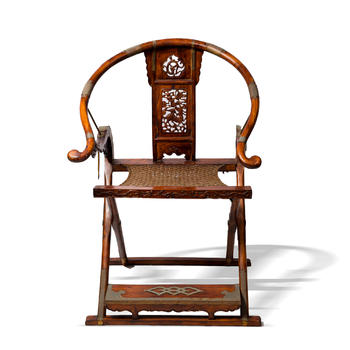 黃花梨交椅  A Chinese Huanghuali folding armchair