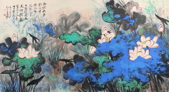出版于《妙筆生花》P49下/彩塘素荷