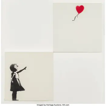 Banksy (b. 1974) Girl with Balloon (diptych), 20