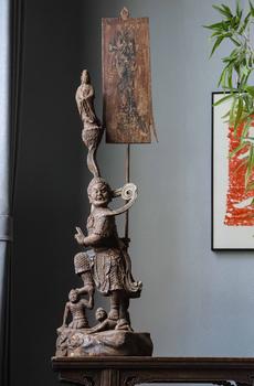 明以前 木質(zhì)面燃大士造像