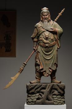明以前 木質(zhì)彩繪關(guān)公造像