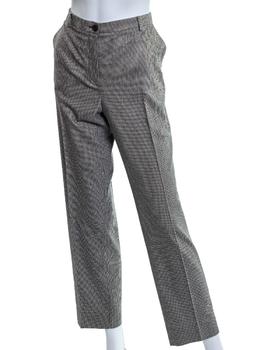 Jaeger.

A pair of straight trousers, of vert de gris houndstooth