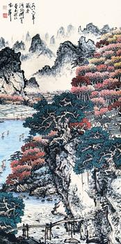 關山月  秋山帆影