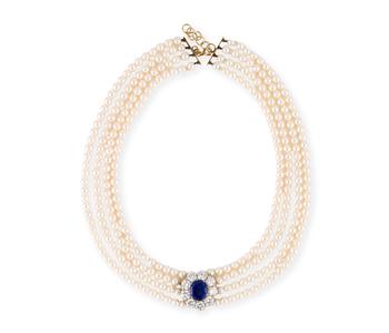 BEDEUTENDE CEYLON SAPHIR PARURE