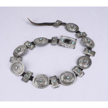 Navajo Concho Belt, from Mexico, mi