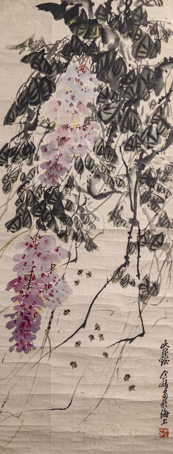山東瑞蚨興拍賣藤蘿蜜蜂 133*51 紙本鏡芯
