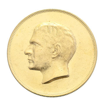 Royaume d'Iran,  Les 2.500 ans de l'Empire Perse , médaille commémorative en or, 1350SH/1971, diam. 3,7 cm, 37,5 g.