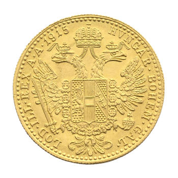 Empire d'Autriche, Fran?ois-Joseph Ier (1848-1916), 1 ducat en or 1915 (refrappe), tranche striée, diam. 2 cm, 3,49 g.
