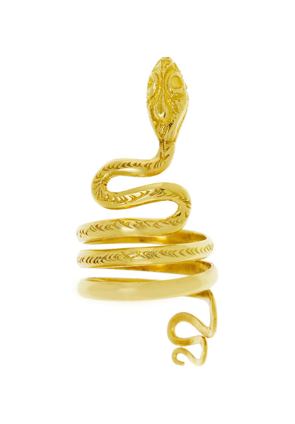 Piguet - H?tel des VentesLalaounis, bague or 750 gravé figurant un serpent s'enroulant autour du doigt