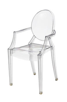 Fauteuil Louis Ghost par Philippe Starck (né en 1949), édition Kartell, en polycarbonate