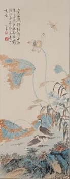 溥儒紙本花鳥(niǎo)圖畫