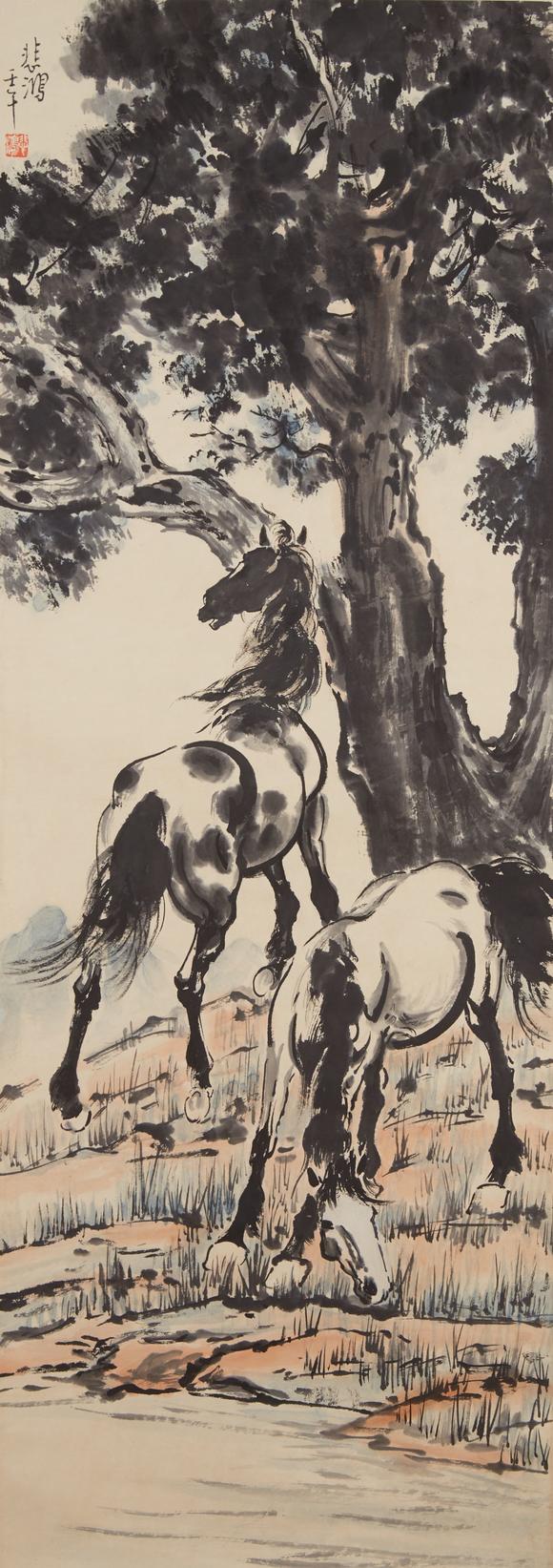 千美會(huì)徐悲鴻紙本馬圖畫(huà)
