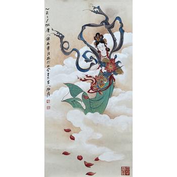 Zhang Daqian Apsaras (Hanging Scroll)