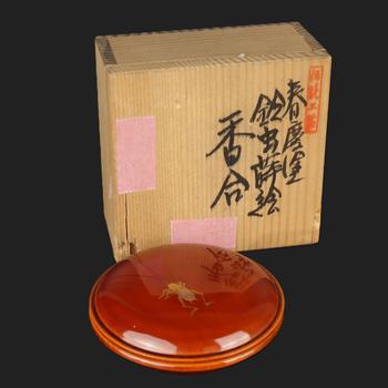 明治～大正 蒔繪昆蟲紋香盒