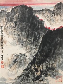 山水[謝稚柳題邊跋]